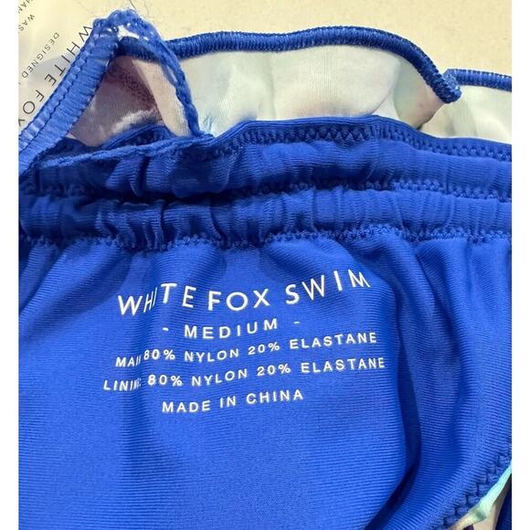 White Fox Bikini Bottom Swim Size Medium Side Tie Summer Soiree Sexy Colorful - Picture 3 of 8